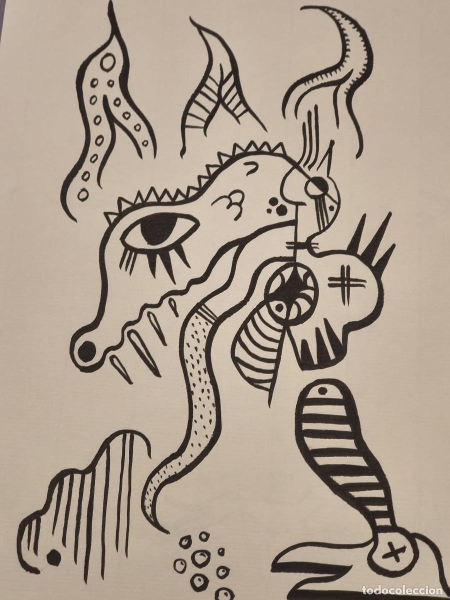 Arte: Dibujo original, serie bestiarios. Tinta sobre papel verjurado. 21x29cm. Sin t&iacute;tulo. Firmado SBLS