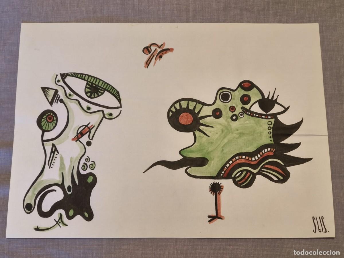Arte: Dibujo original, serie bestiario. Tinta sobre papel verjurado. 21x29cm. Sin t&iacute;tulo. Firmado SBLS