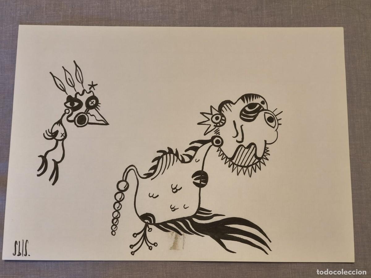 Arte: Dibujo original, serie bestiario. Tinta sobre papel verjurado. 21x29cm. Sin t&iacute;tulo. Firmado SBLS