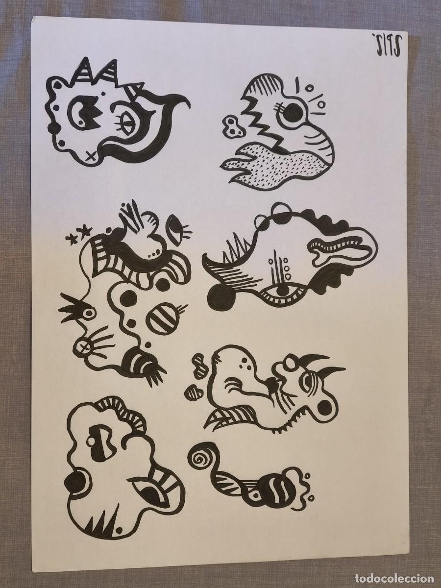 Arte: Dibujo original, serie bestiario. Tinta sobre papel verjurado. 21x29cm. Sin t&iacute;tulo. Firmado SBLS