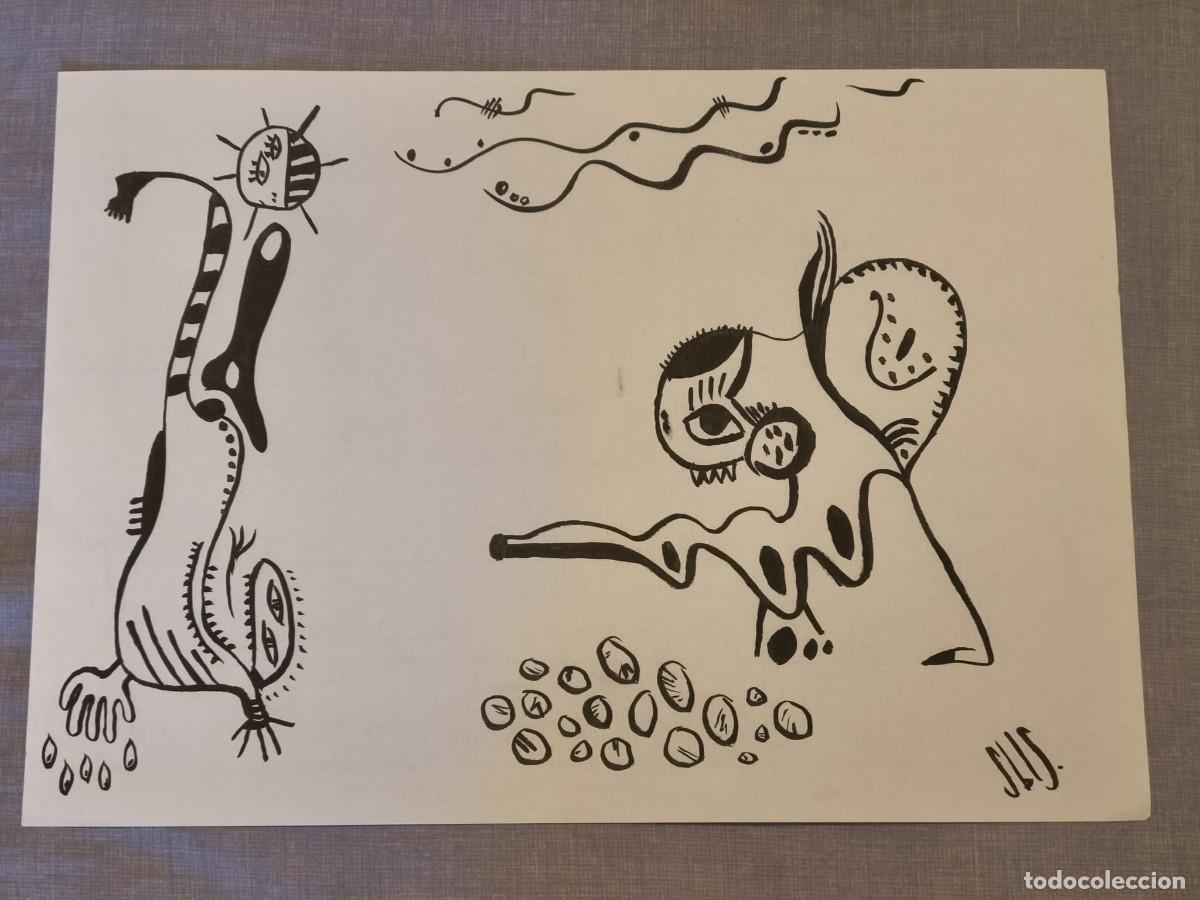 Arte: Dibujo original, serie bestiario. Tinta sobre papel verjurado. 21x29cm. Sin t&iacute;tulo. Firmado SBLS