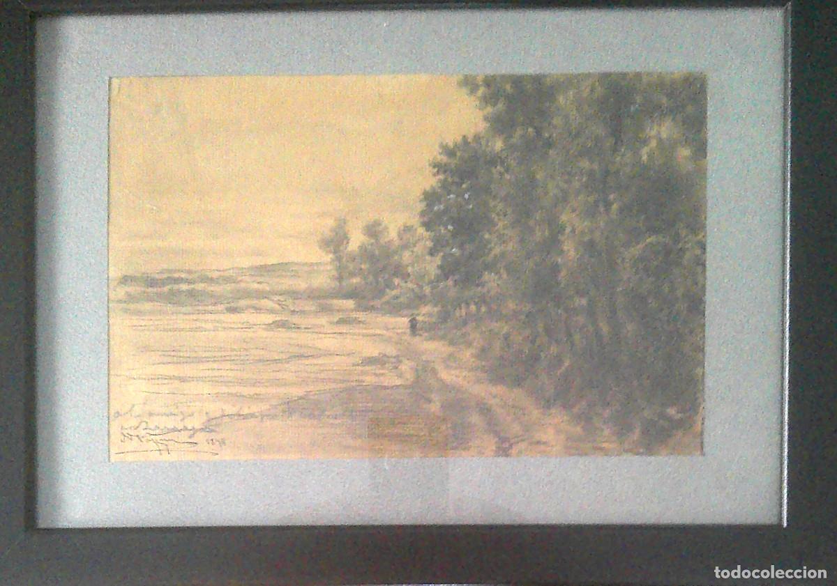 Art: NICANOR VAZQUEZ UBACH - PAISAJE CON FIGURA- A&Ntilde;O 1898-