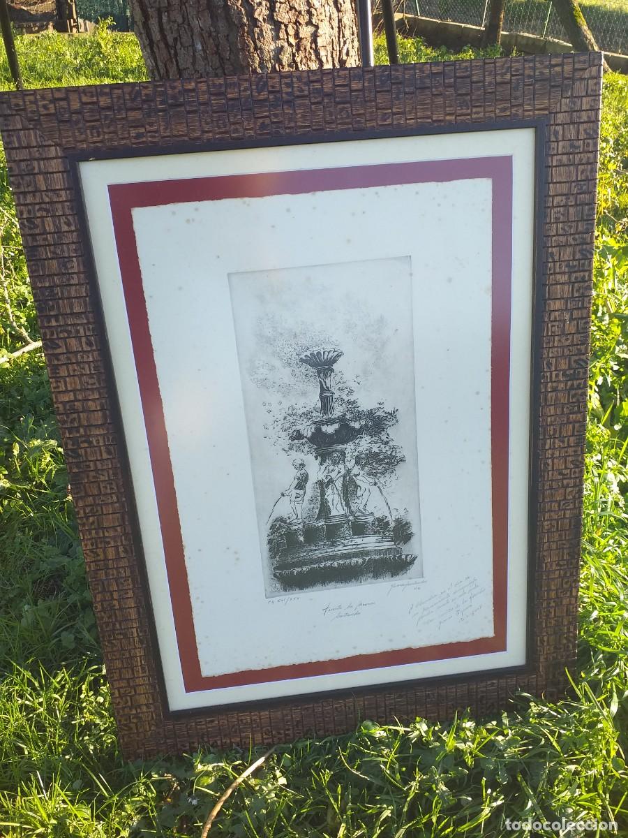 Arte: FANTASTICO DIBUJO A PLUMILLA &rdquo;FUENTE DE LOS MEONES SANTANDER&rdquo; GOMEZ FERNANDEZ