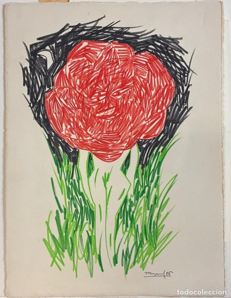Arte: JOS&Eacute; LUIS PASCUAL (1947) - Dibujo color - Ceras y l&aacute;piz