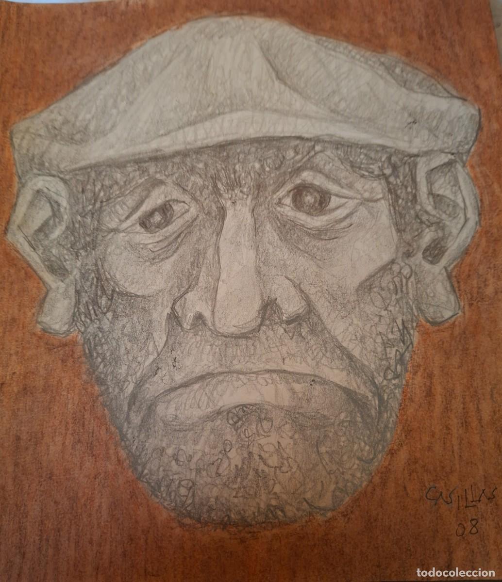 Arte: Cabeza de campesino. Obra del gran artista Agust&iacute;n Casillas
