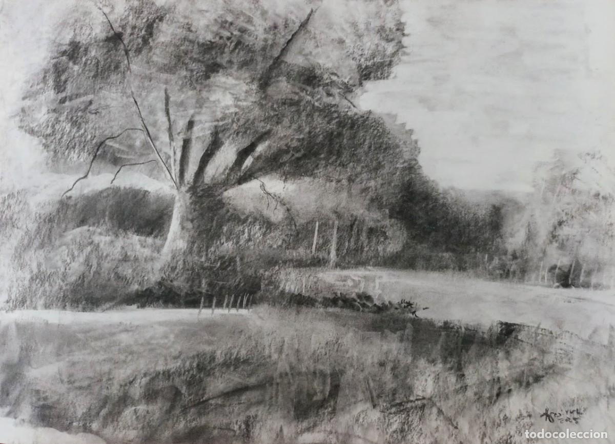 Arte: Dibujo original al carb&oacute;n