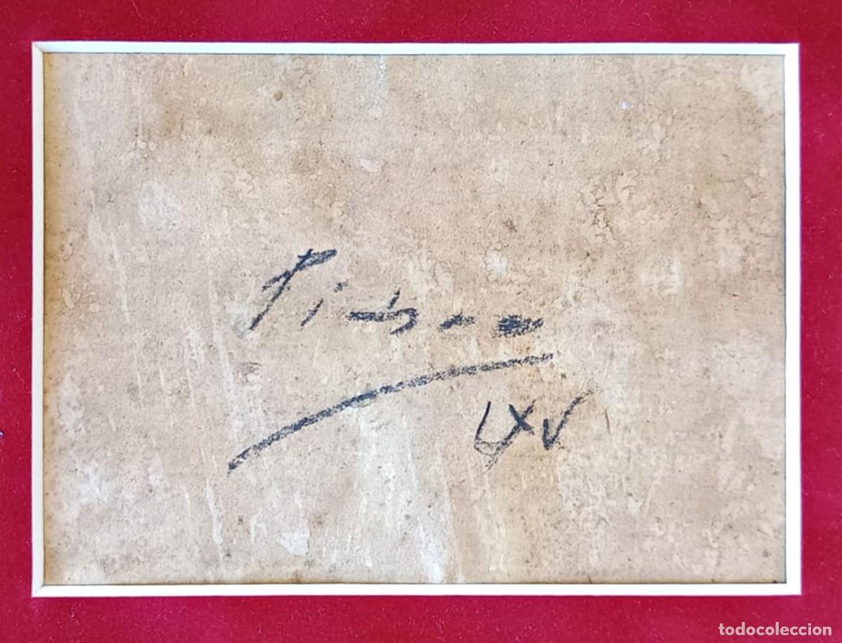 Arte: Firma a l&aacute;piz de Picasso, sin certificar - Foto 1