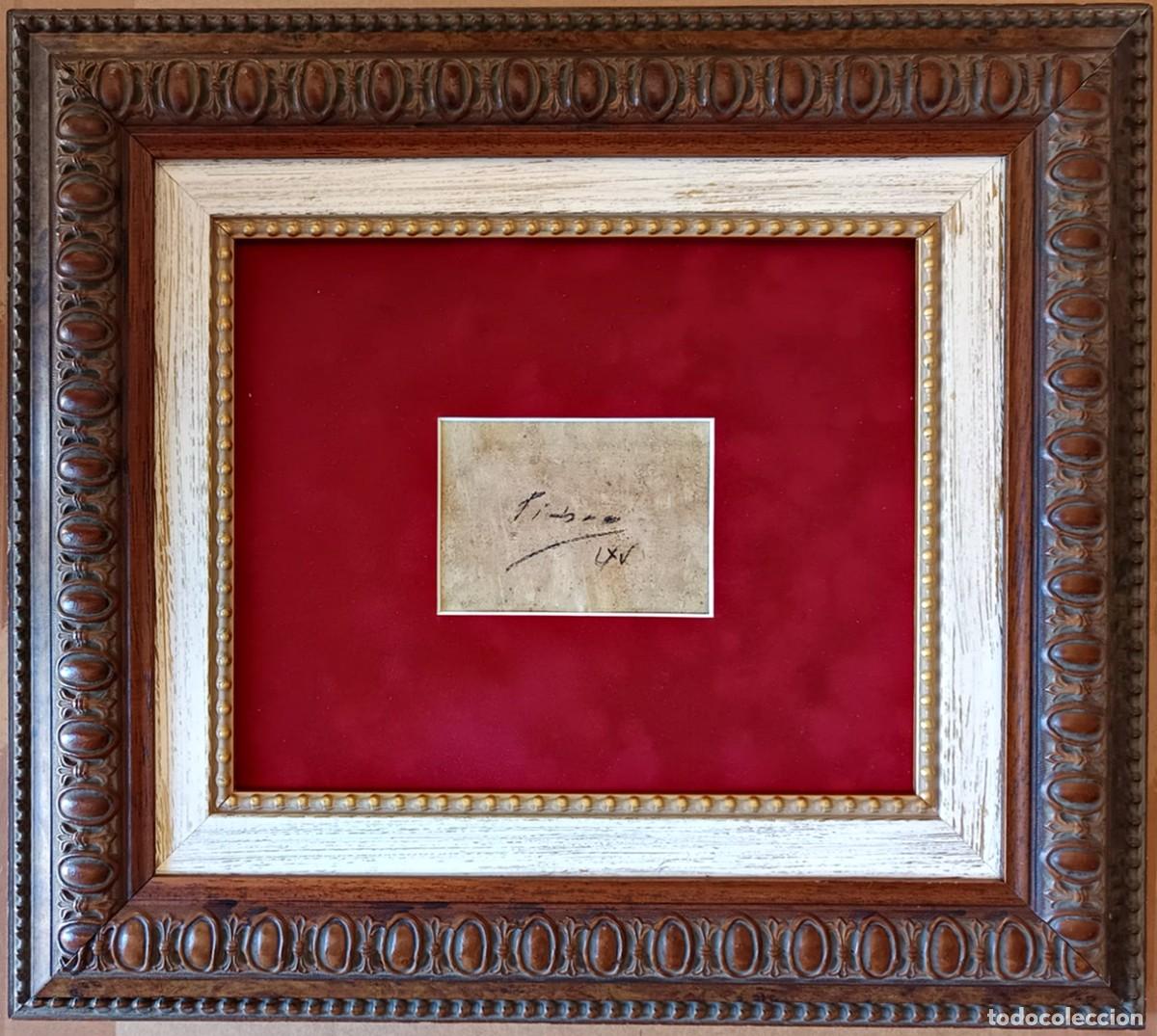 Arte: Firma a l&aacute;piz de Picasso, sin certificar - Foto 2