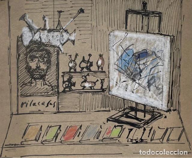 Arte: JOAN VILACASAS - Dibujo firmado, 1965