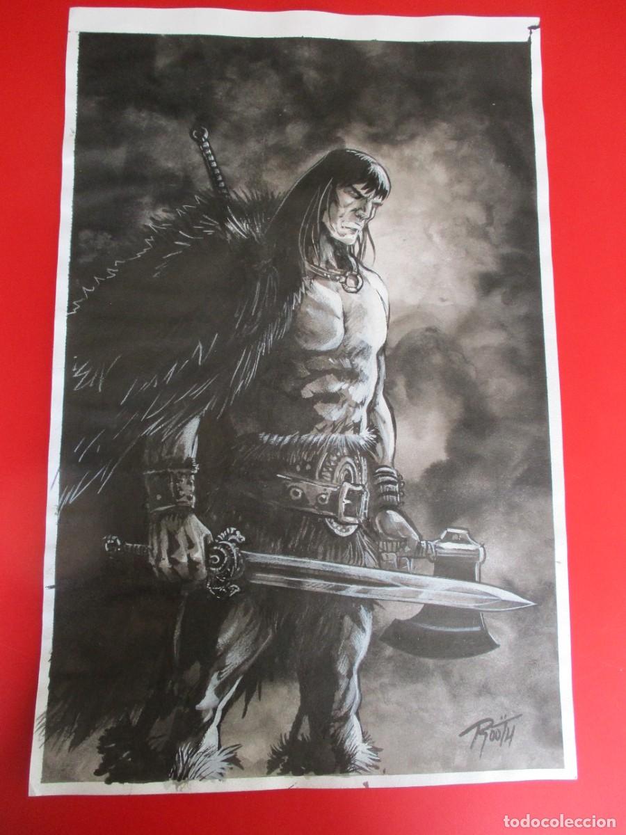Arte: Boceto original de CONAN Marvel Comics - Mike Rooth-