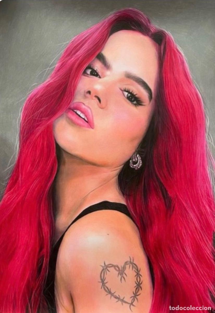 Arte: Retrato karol G l&aacute;pices colores by Yaniel Agrafojo Doble premio Mod Portrait y Tartget PRIZ