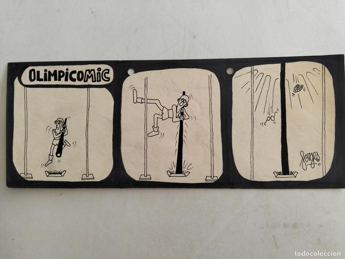 Arte: DIBUJO VI&Ntilde;ETA DE FORGES, OLIMPICOMIC, ORIGINAL FIRMADO, A&Ntilde;OS 70, MEDIDAS 27 X 10,5 CTM