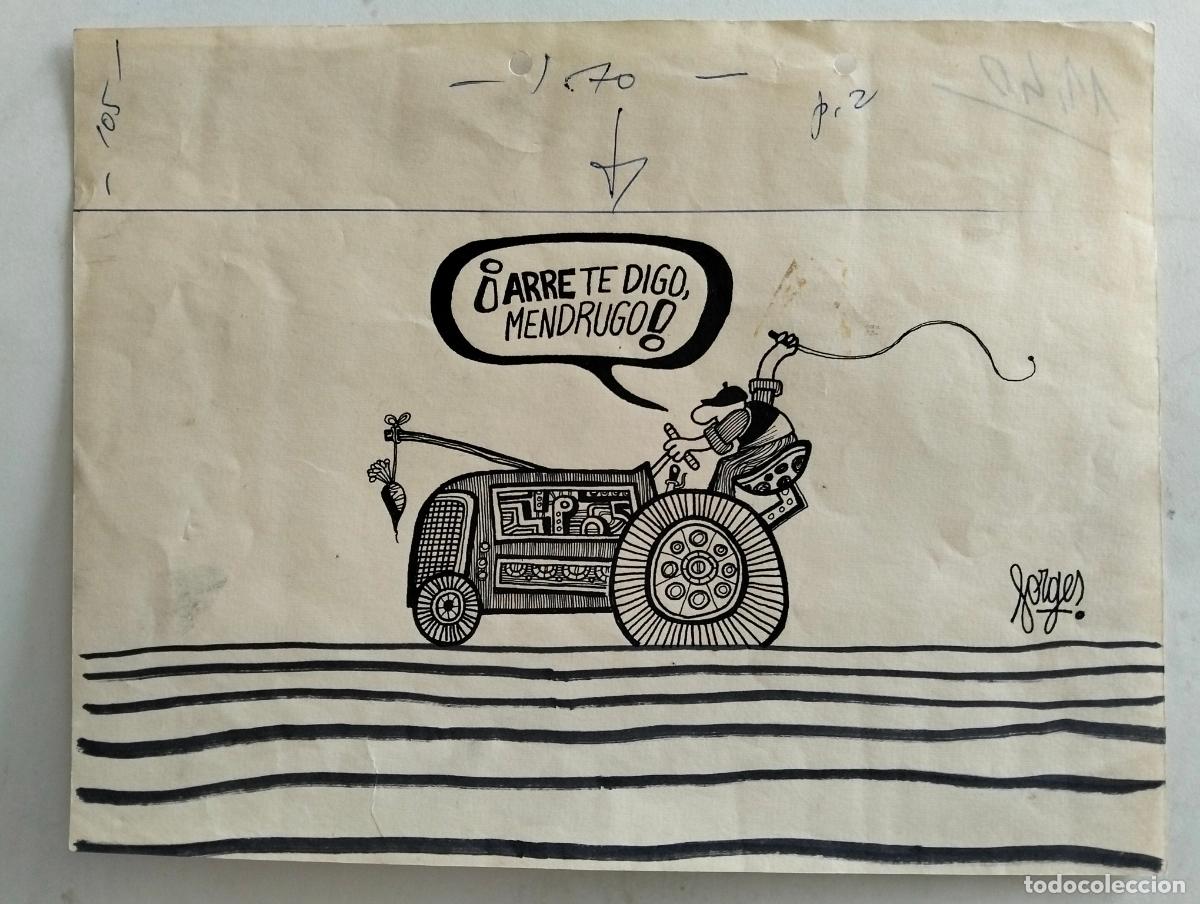 Arte: DIBUJO VI&Ntilde;ETA DE FORGES, ORIGINAL FIRMADO, JULIO 1968, MEDIDAS 27 X 21 CTM
