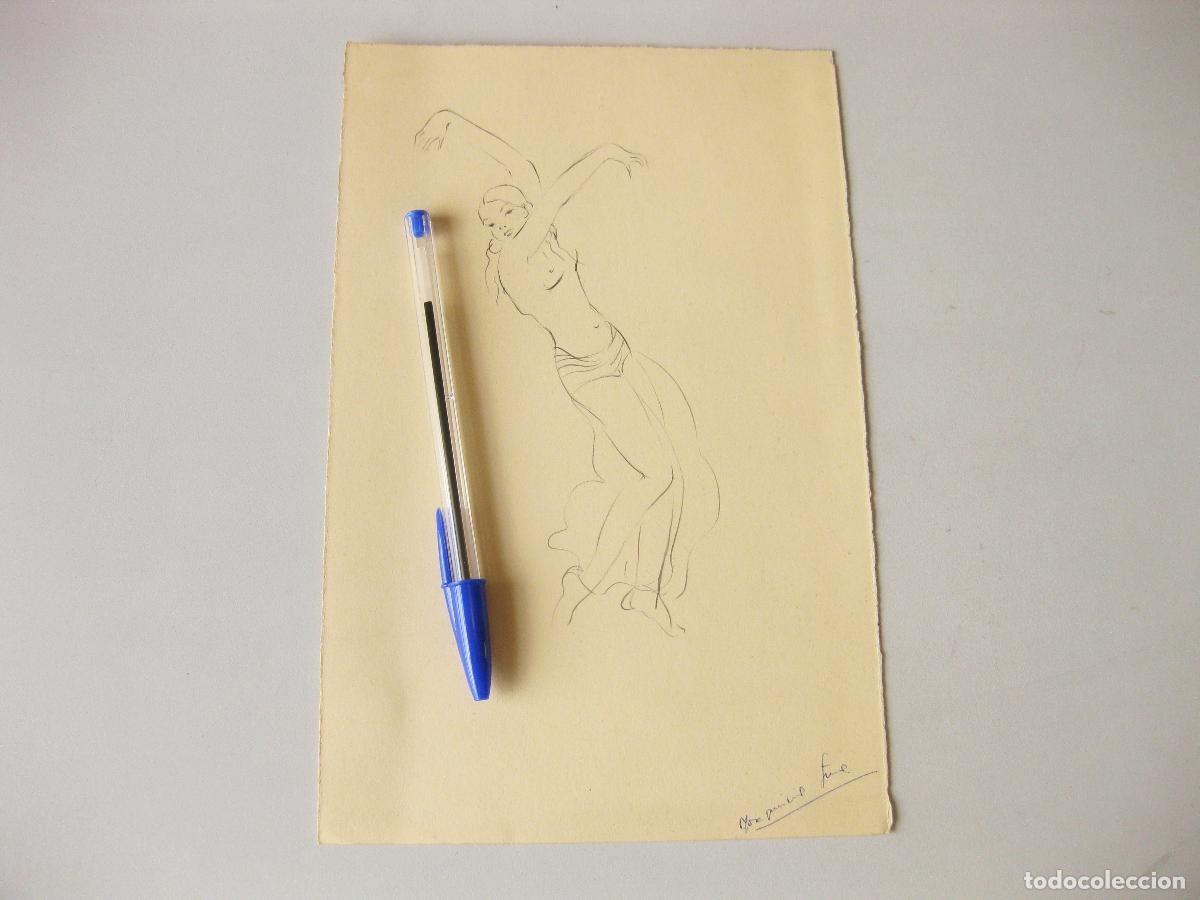 Arte: DIBUJO ORIGINAL A L&Aacute;PIZ DE AUTOR FIRMADO