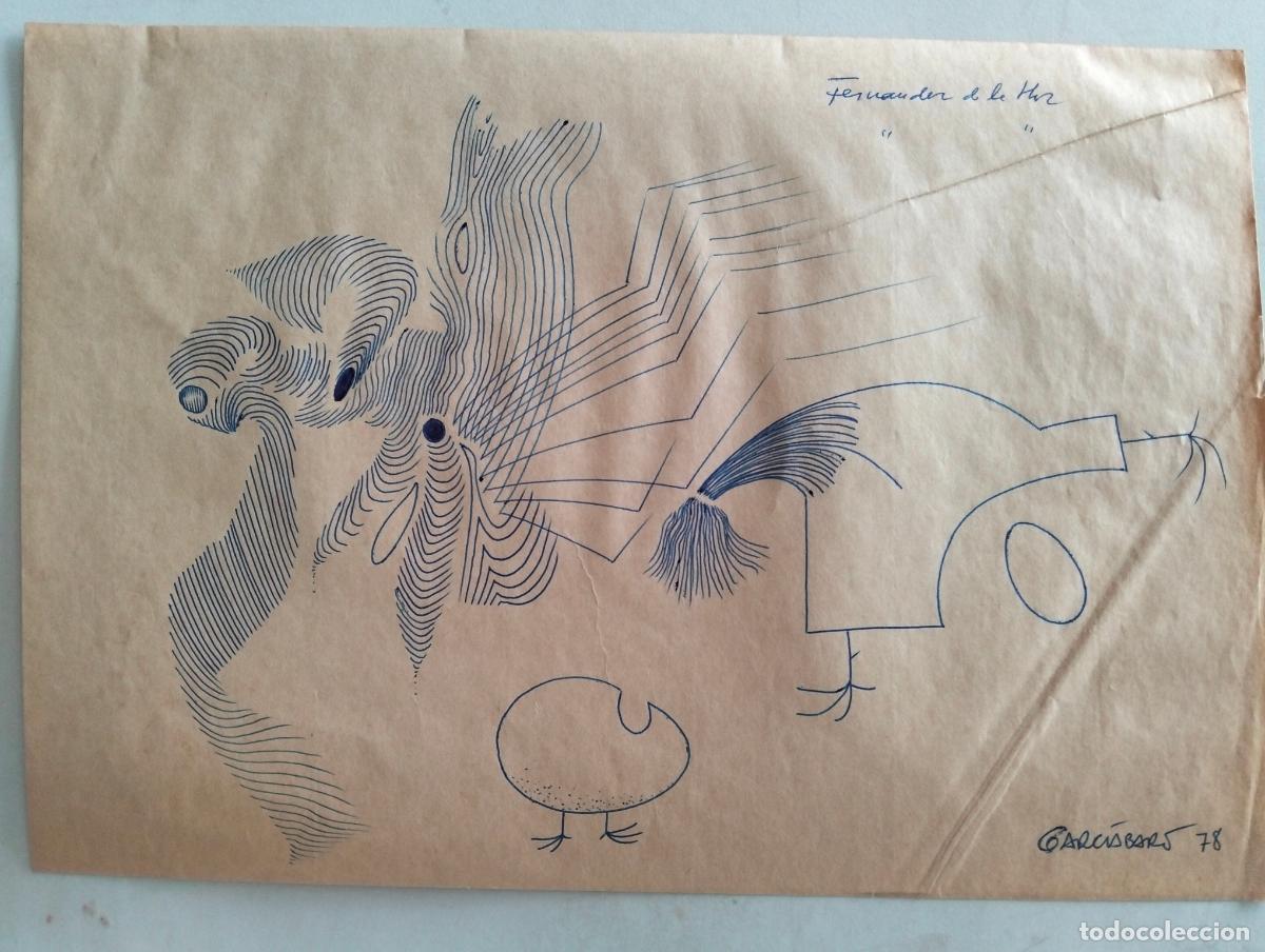 Arte: DIBUJO ORIGINAL, GARCIA BAR&Oacute; 78, REALIZADO EN PAPEL, MEDIDAS 31 X 21,5 CTM