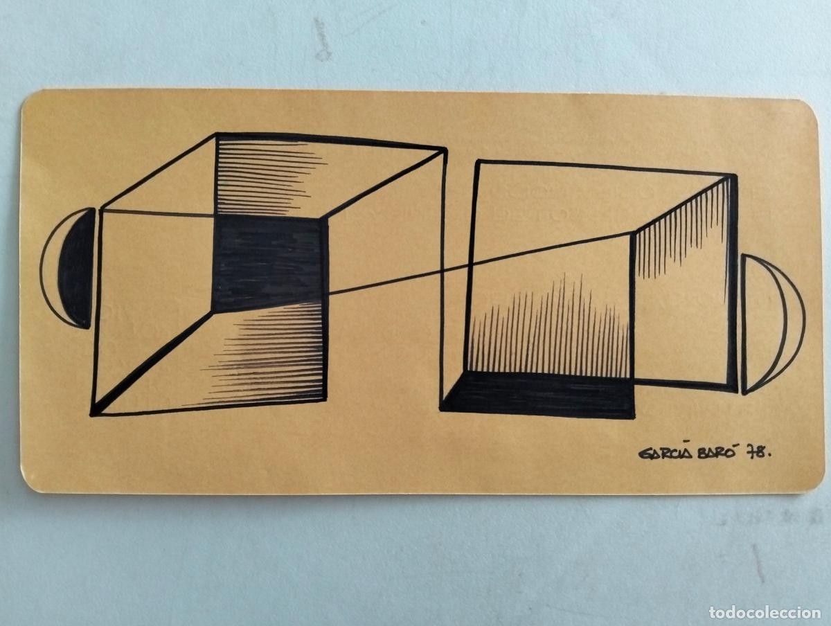 Arte: DIBUJO ORIGINAL, GARCIA BAR&Oacute; 78, REALIZADO EN CARTULINA, MEDIDAS 21 X 10,5 CTM