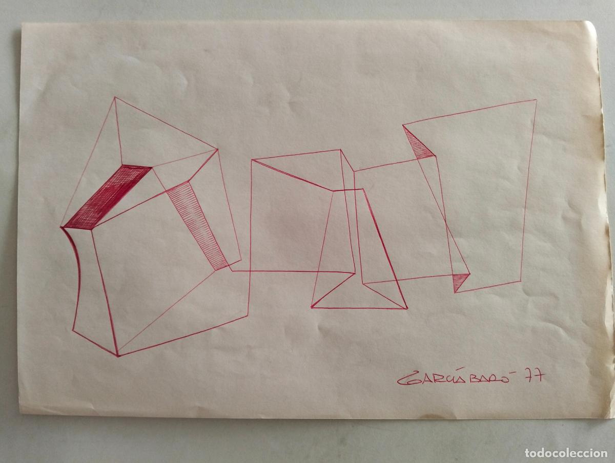 Arte: DIBUJO ORIGINAL, GARCIA BAR&Oacute; 77, REALIZADO EN PAPEL, MEDIDAS 31 X 21,5 CTM