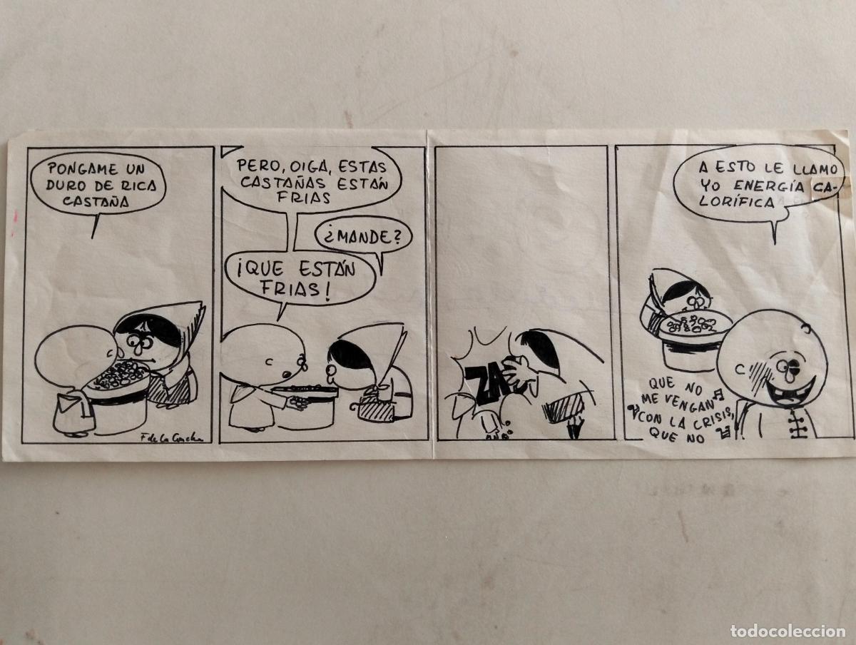 Arte: DIBUJO VI&Ntilde;ETA, HUMORISTA FER, FELIX GARCIA, ORIGINAL EN TINTA SOBRE PAPEL, MEDIDAS 15 X 15,5 CTM