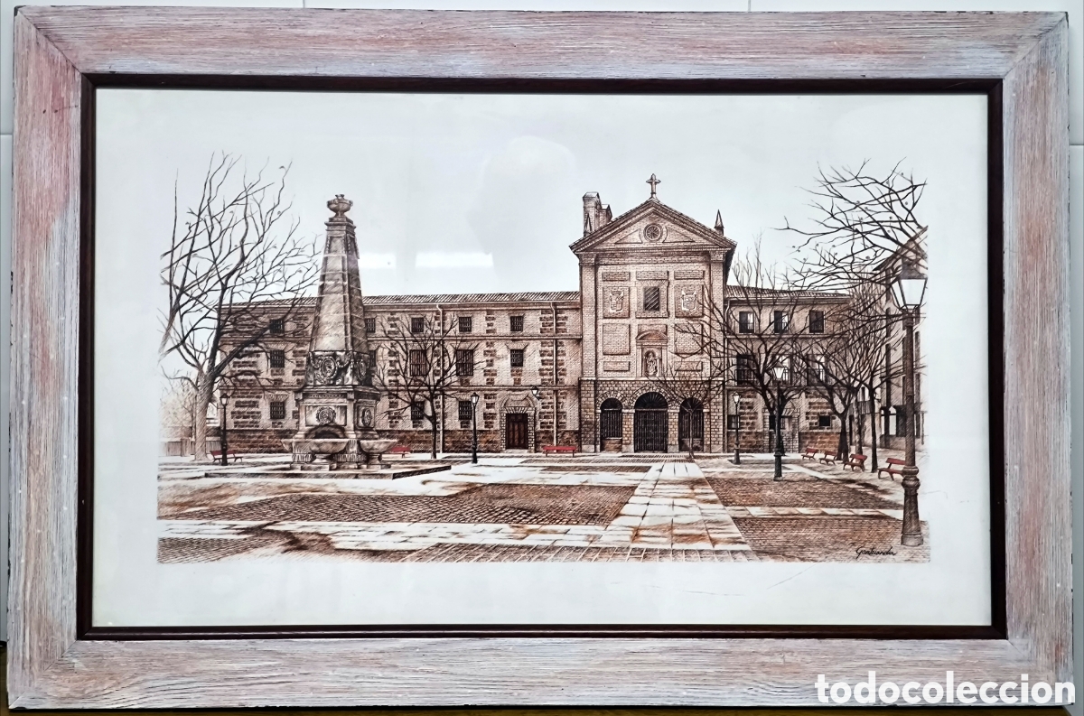 Arte: MAGN&Iacute;FICO DIBUJO DE PAMPLONA 77 x 51 cm