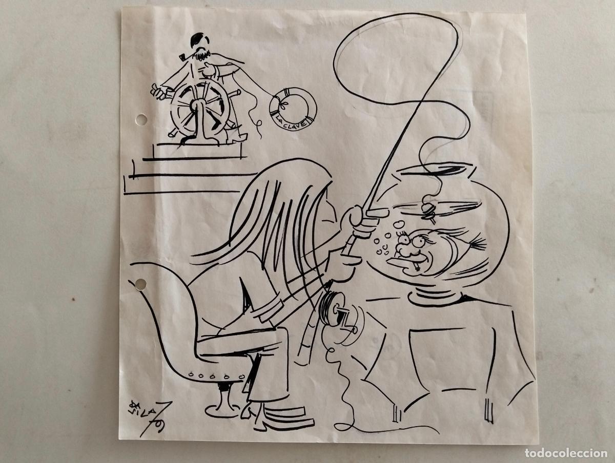 Arte: DIBUJO VI&Ntilde;ETA, JOSE LUIS BALBIN, ORIGINAL EN TINTA SOBRE PAPEL, MEDIDAS 20 X 21 CTM