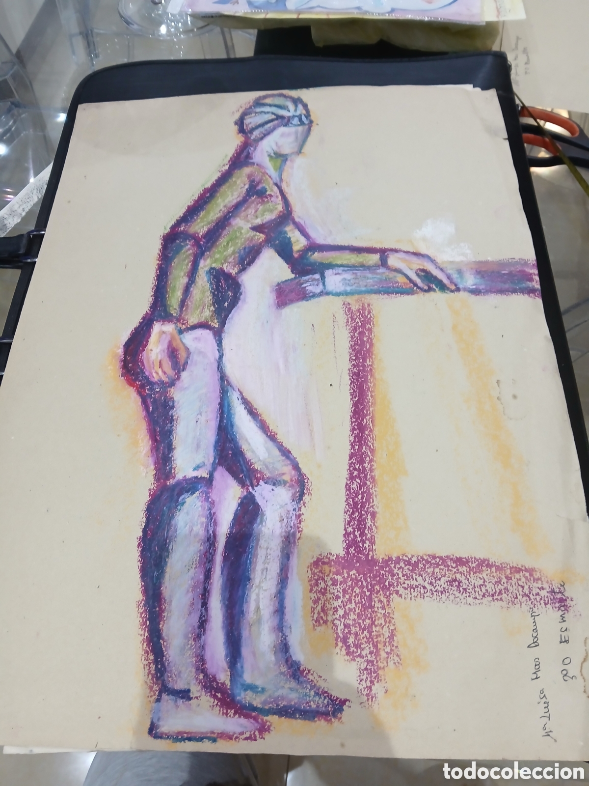 Arte: Dibujo a cera firmado