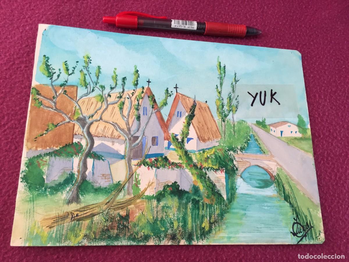 Arte: DIBUJO DE UNAS BARRACAS DE VALENCIA DEL A&Ntilde;O 1948