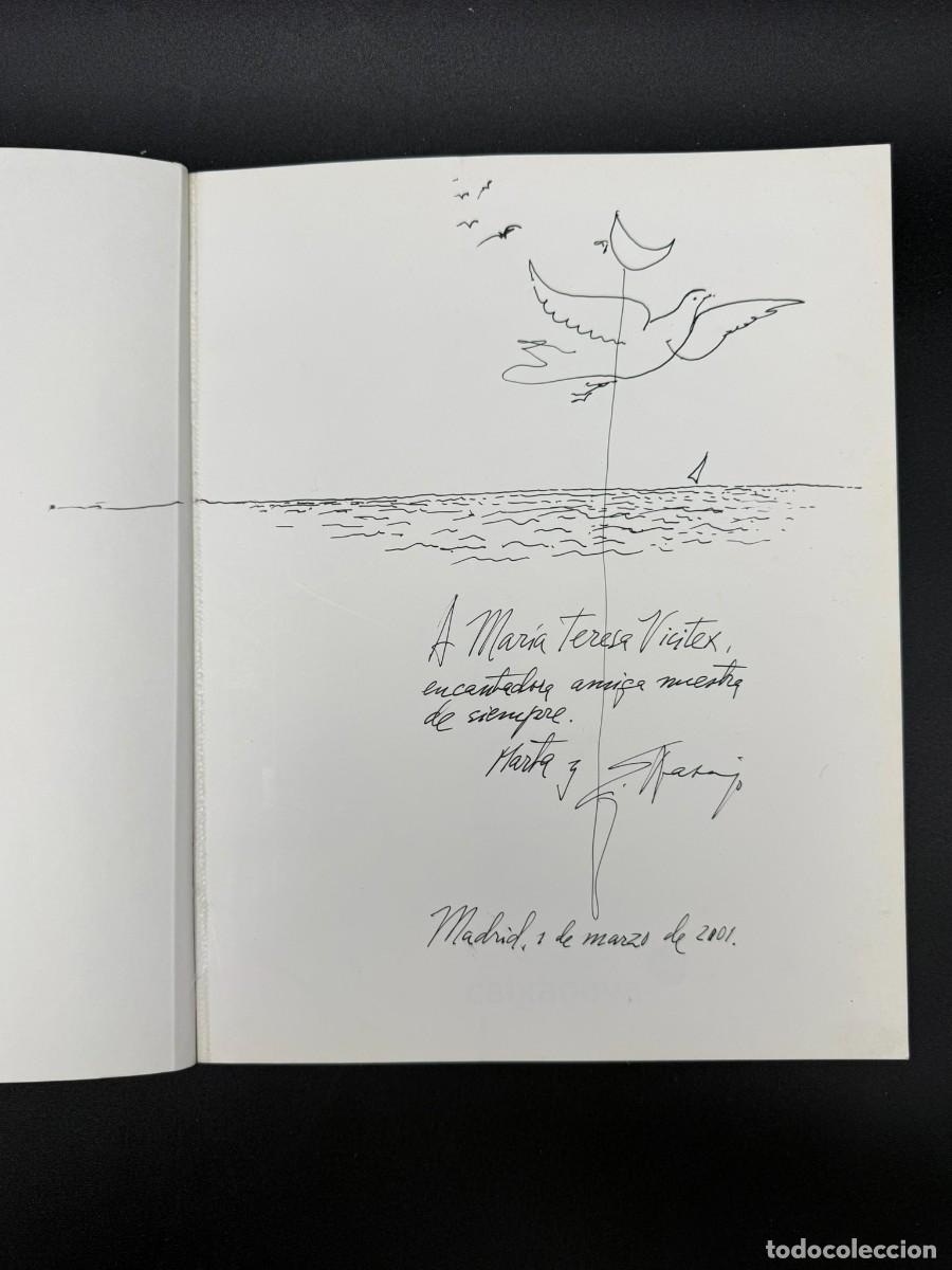 Arte: Eduardo Naranjo (Badajoz, 1944). Catalogo 1958 - 2000 con dibujo y dedicatoria firmada.