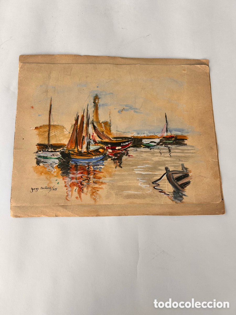 Arte: Lote de 5 obras originales de Jordi Ni&ntilde;es Segura(a&ntilde;os49-70).