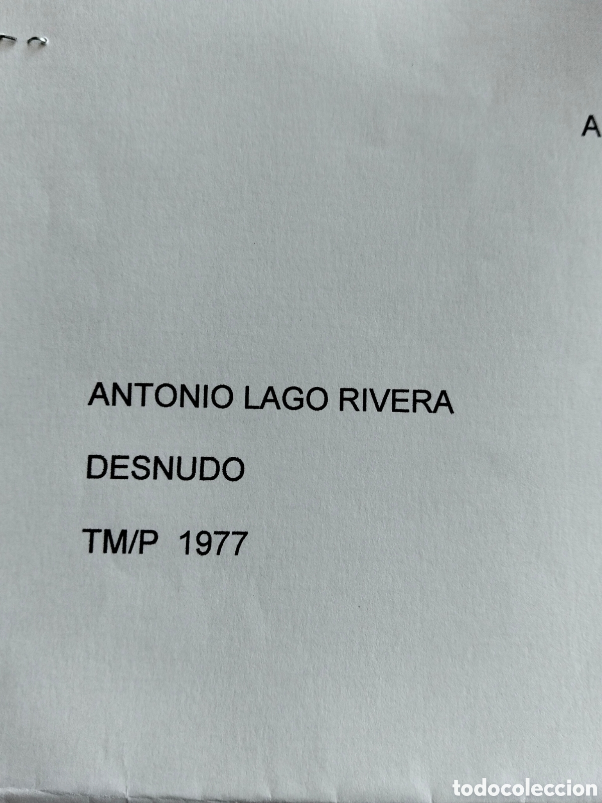 Arte: Lago Rivera. 1977. Dibujo - Foto 5