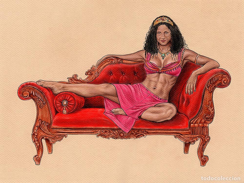 Arte: ''SERENE PRINCESS JASMIN'' - PASTEL Y TINTA CHINA