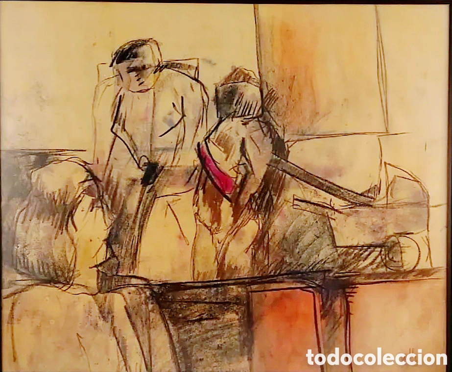 Arte: JUAN PABLO S&Aacute;NCHEZ (CASABLANCA 1949) SEGOVIA. DIBUJO PASTEL Y CARBONCILLO