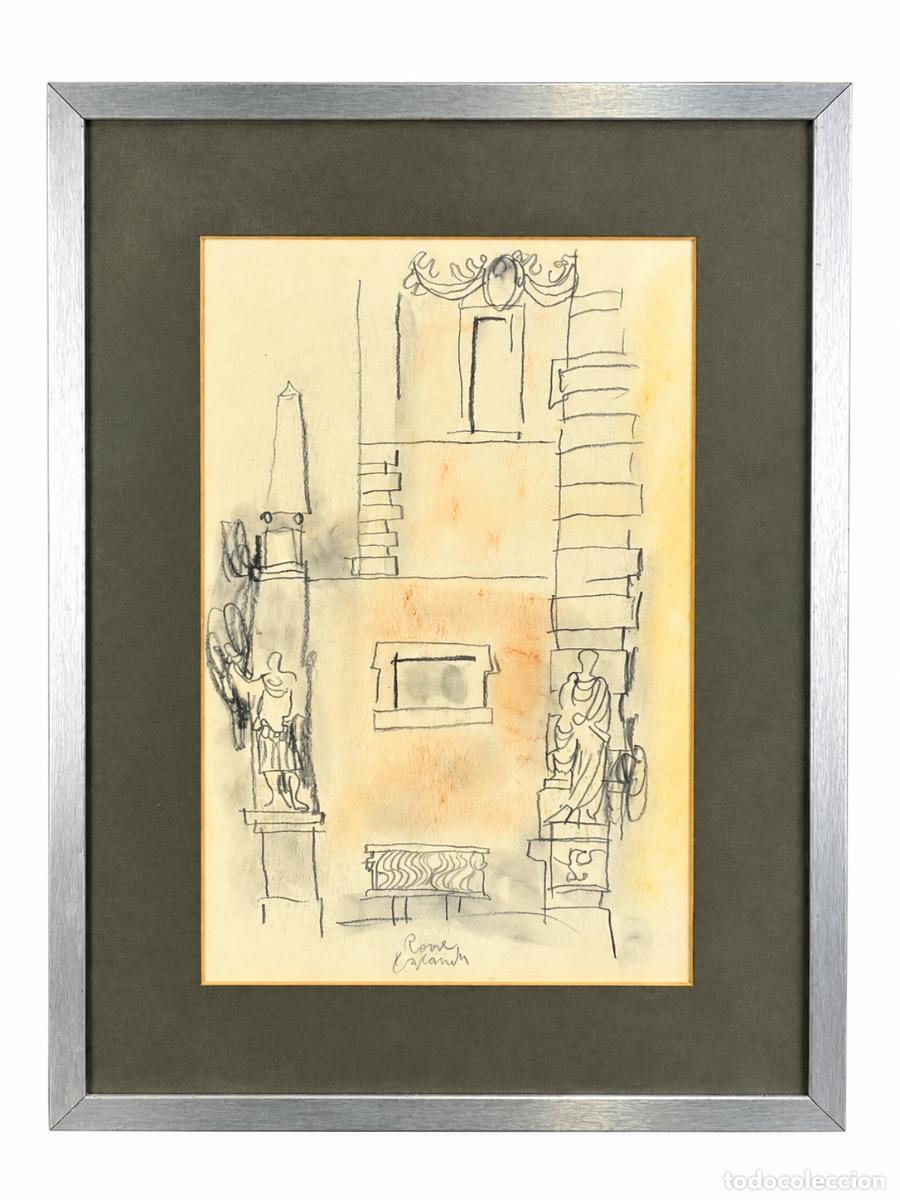 Art: XAVIER BLANCH PLA- DIBUJO ARQUITECT&Oacute;NICO DE ROMA- ACUARELA Y GRAFITO