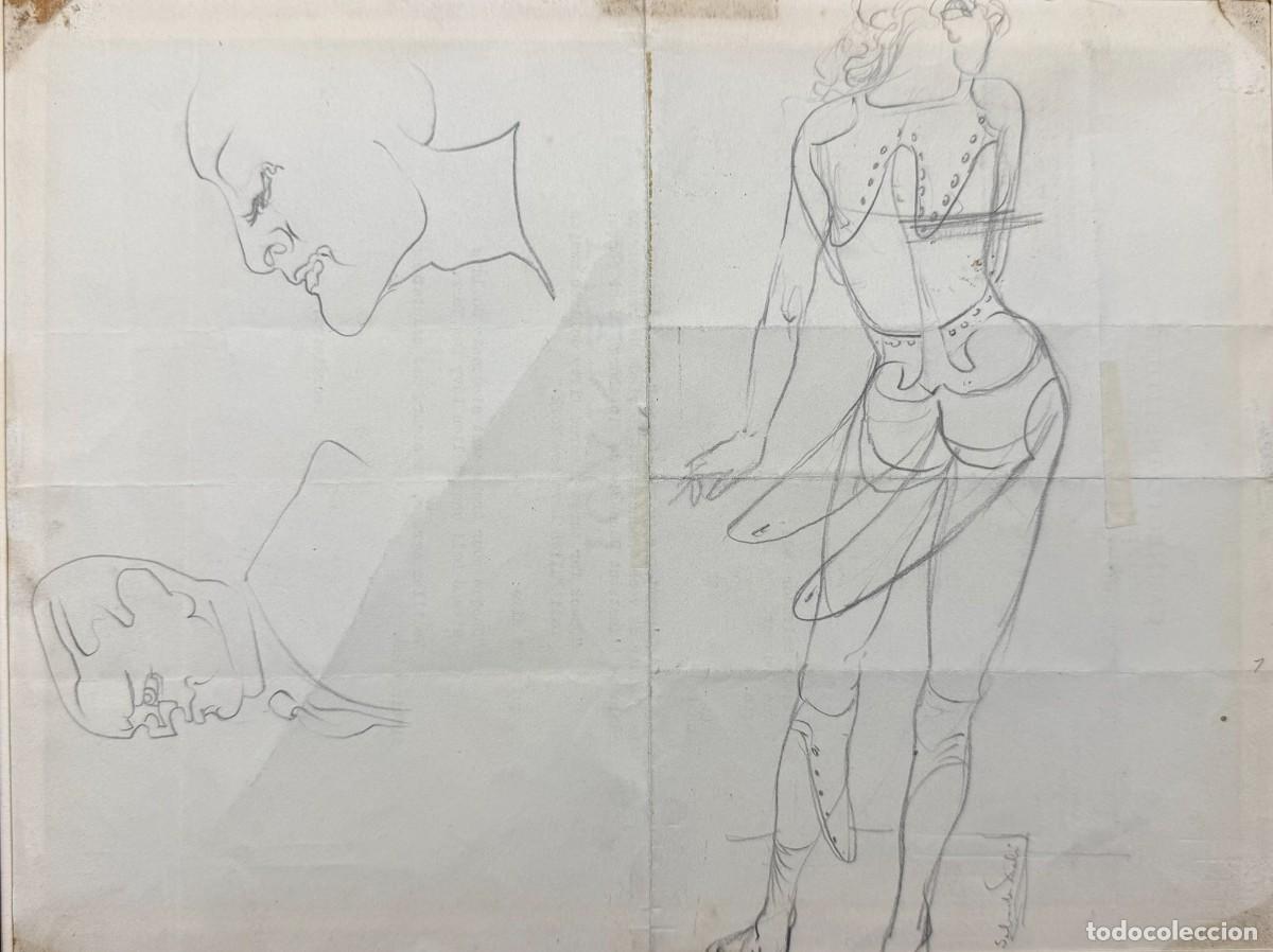 Arte: Salvador Dal&iacute; (Figueres, Gerona, 1904&ndash;1989) &Eacute;tude d&rsquo;une figure de mode pour The American Weekly, 193