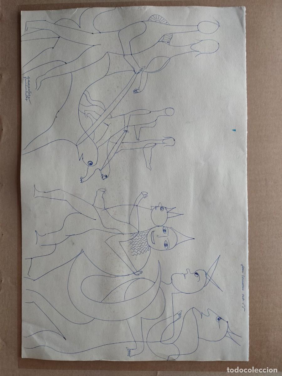 Arte: Joan Comellas dibujo original sobre cartulina firmado en 1955