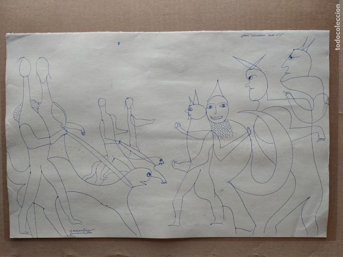 Arte: Joan Comellas Maristany (Masnou 1913-Barcelina 2000) dibujo original sobre cartulina firmado en 1955