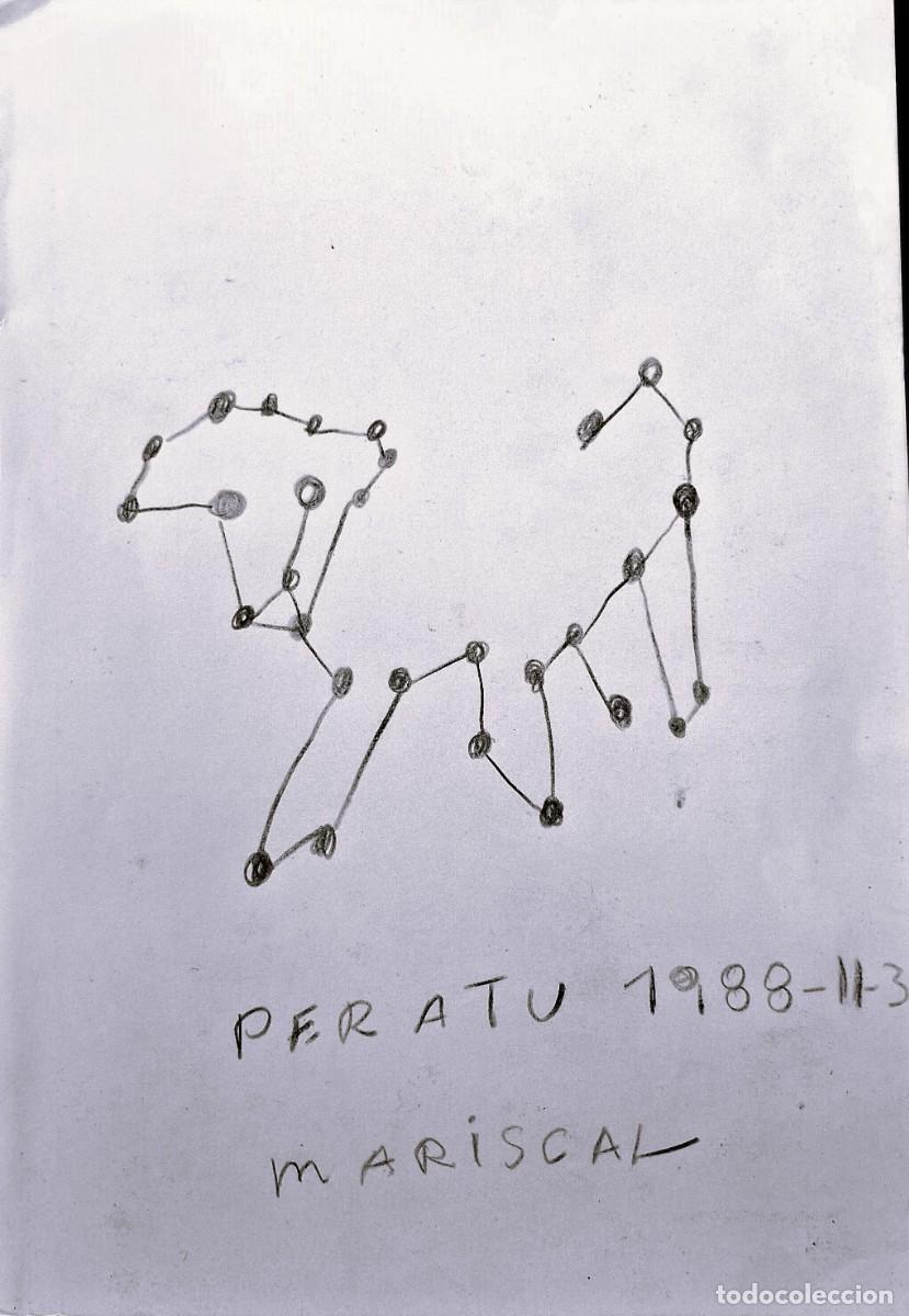Arte: Javier MARISCAL (Valencia, 1950) &rdquo;Perro constelaci&oacute;n&rdquo; dibujo a l&aacute;piz (21 x 14.5) firmado 11-03-1983