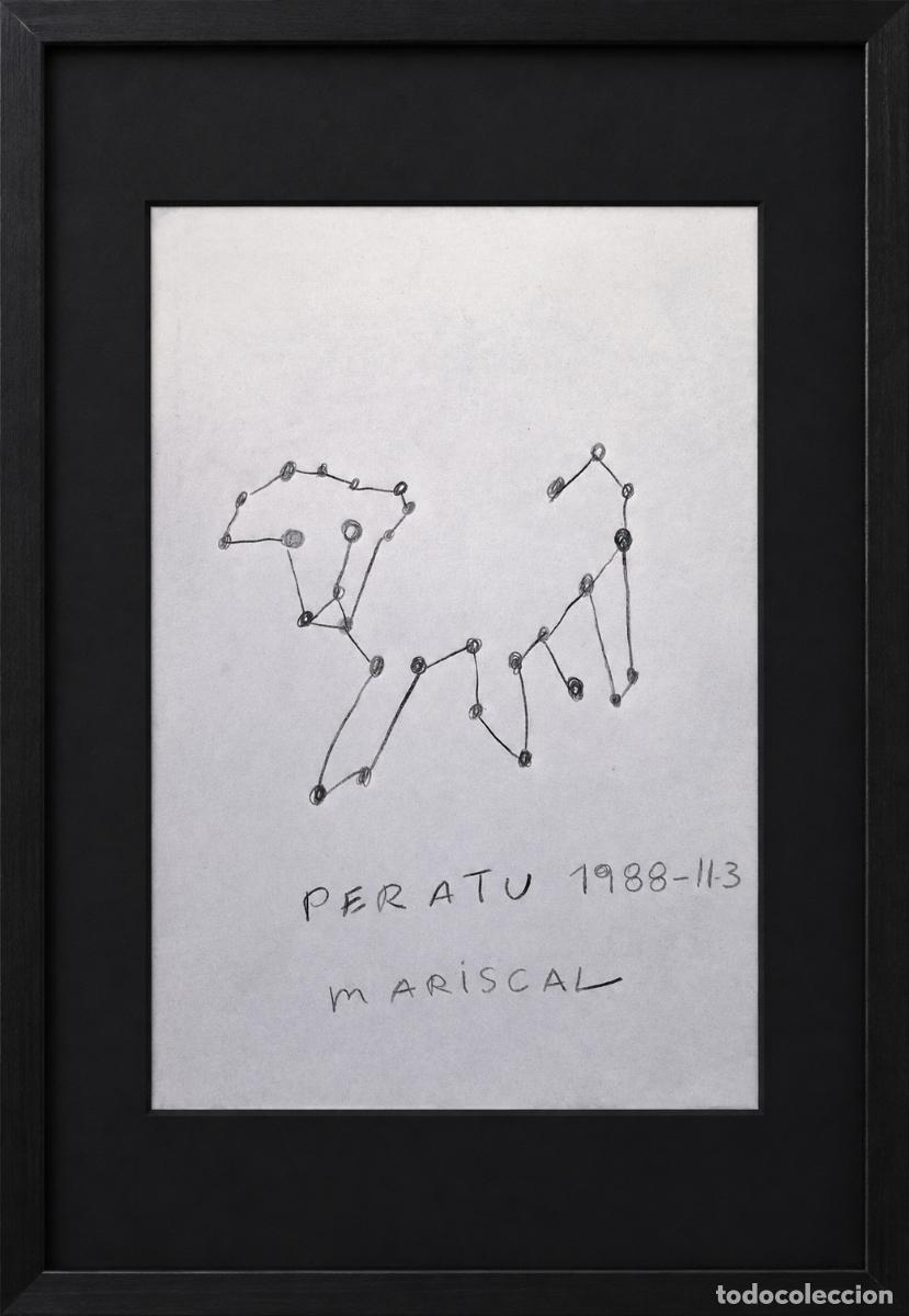 Arte: Javier MARISCAL (Valencia, 1950) &rdquo;Perro constelaci&oacute;n&rdquo; dibujo a l&aacute;piz (21 x 14.5) firmado 11-03-1983