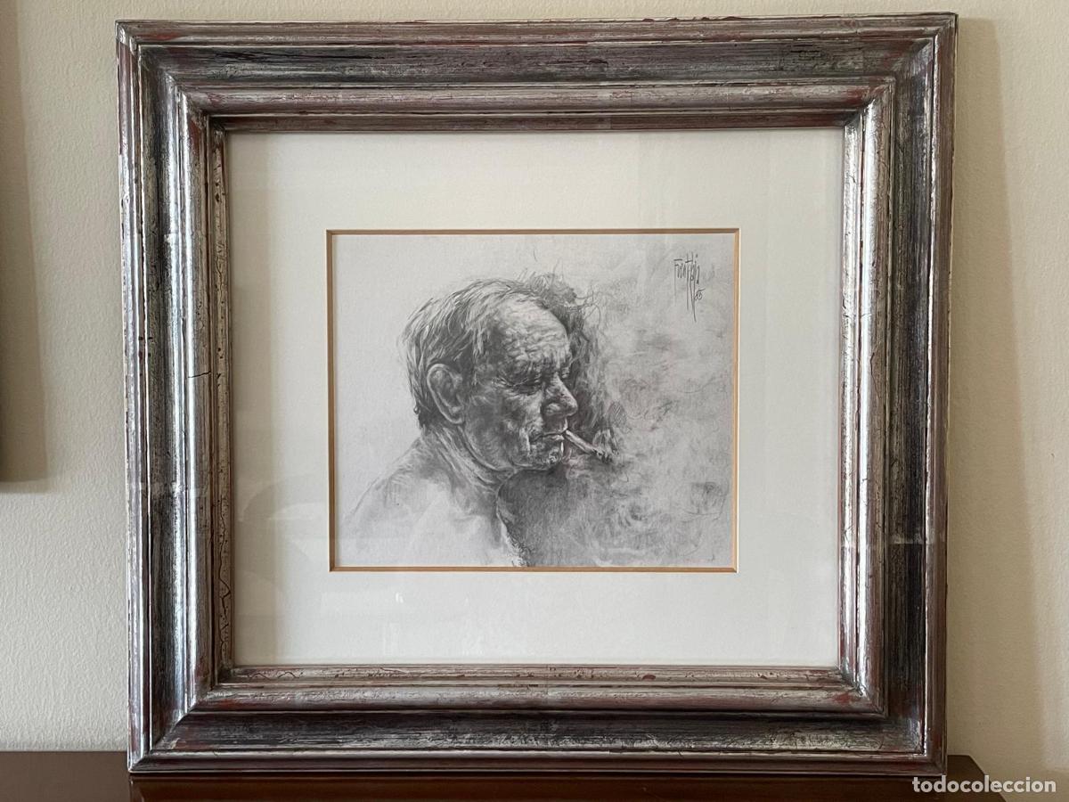 Arte: DIBUJO A CARBONCILLO - FIRMADO FUENTETAJA - A&Ntilde;OS 80