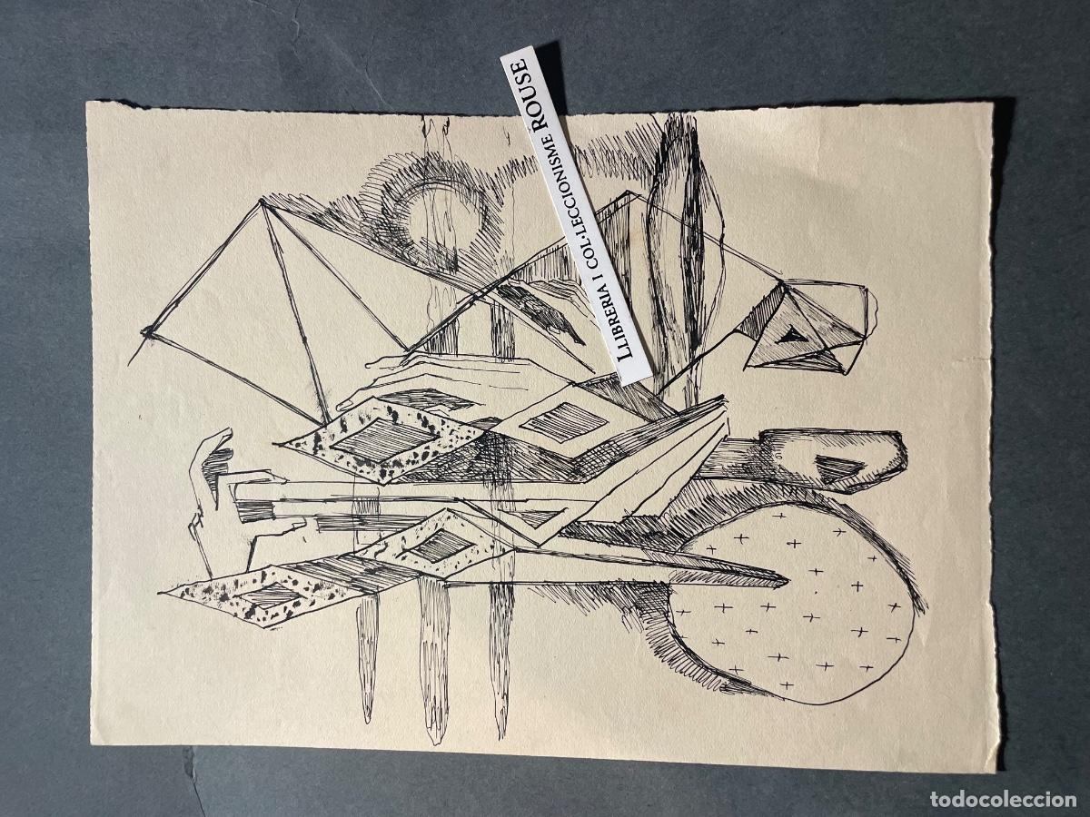 Arte: ANTIGUO DIBUJO SUREALISTA A TINTA SOBRE PAPEL - A&Ntilde;OS 50/60 DESCONOCEMOS EL AUTOR - 21,5X15,5 CM.