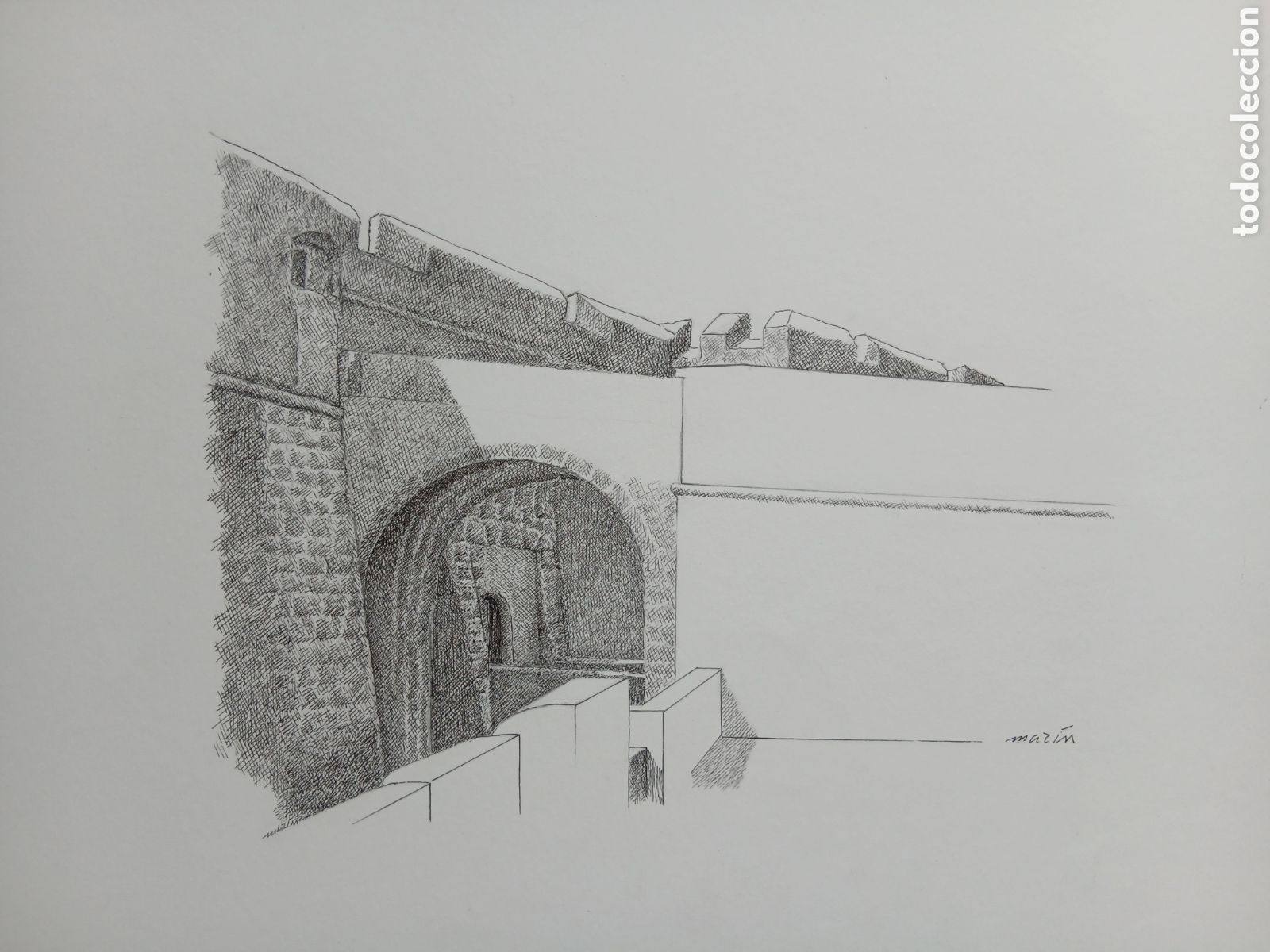 Arte: Baluarte de Cascais. Mancha 14x16. - Foto 1