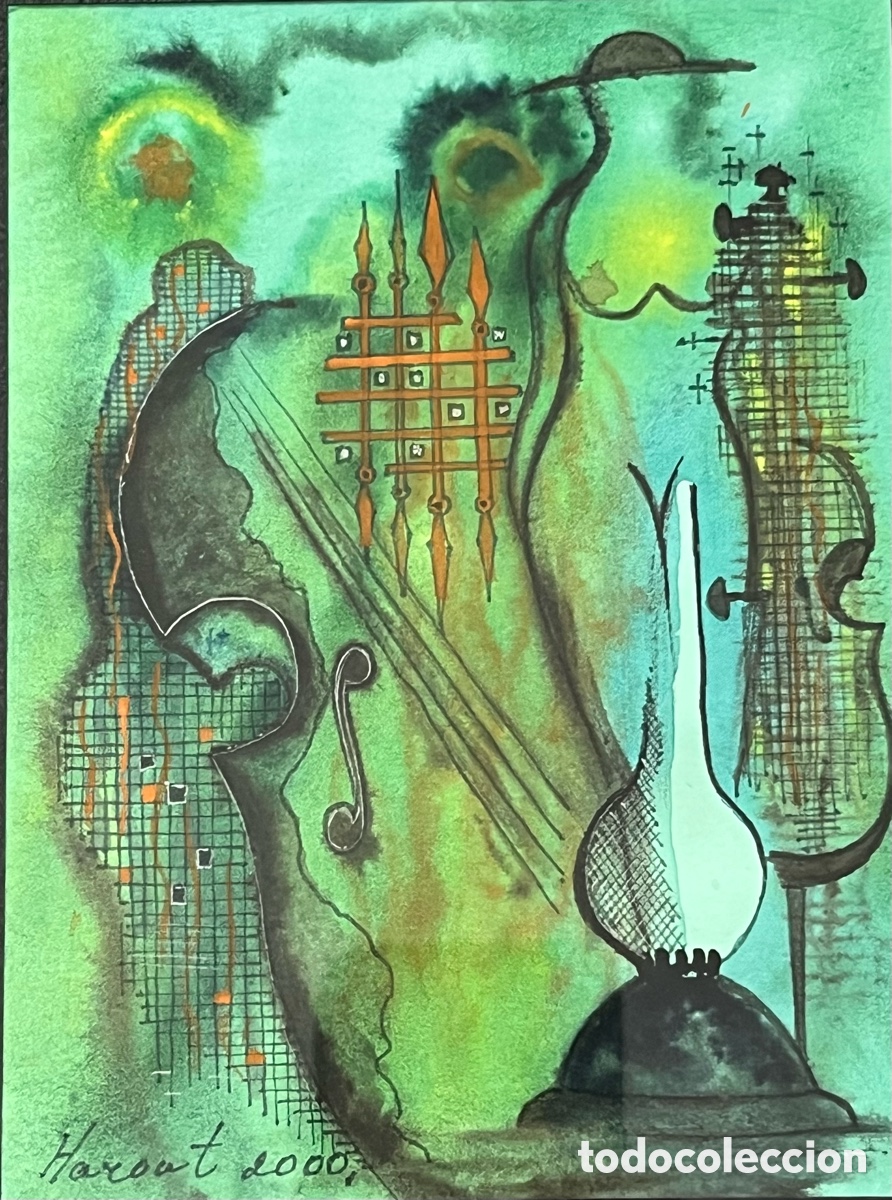 Arte: Cuadro Dibujo sobre papel T&eacute;cnica Mixta - Firmado