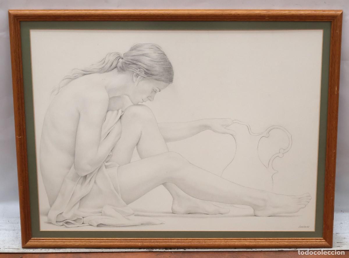 Arte: LLUIS GALLART GARCIA (Calella, 1922 - Barcelona, 1985) DIBUJO A LAPIZ GRASO. BAILARINA