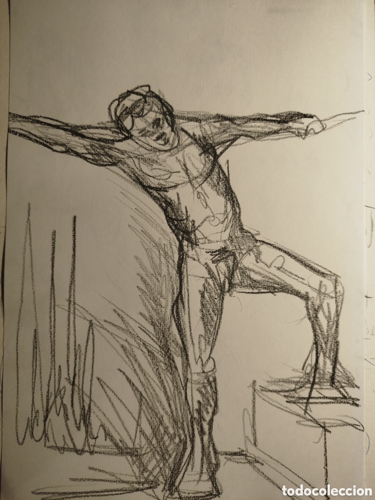 Arte: Dibujo original desnudo masculino