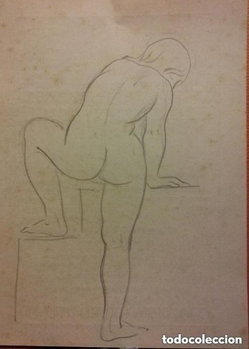 Arte: DIBUJO ORIGINAL -- OBRA DE FRANCESC GASS&Oacute; - MUJER 21x15 CM .. Francesc Gass&oacute; Carbonell