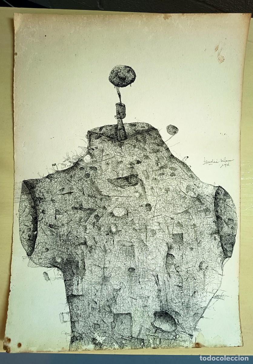 Arte: Dibujo firmado del artista Joaqu&iacute;n de Molina