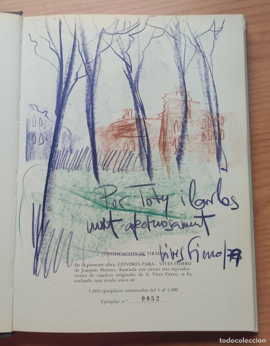 Arte: VIVES FIERRO LONDRES DIBUJO ORIGINAL 1979 DEDICADO