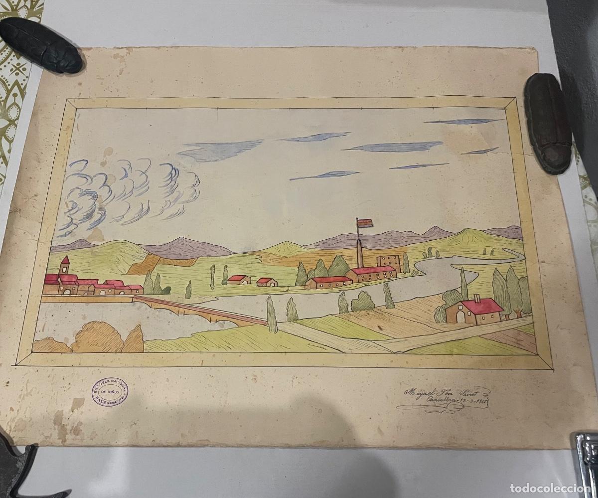 Arte: ARTE / INFANTIL - REPUBLICA - SAUS - CAMALLERA - 17-3-1932 - DIBUJO REALIZADO DURANTE EL PERIODO DE