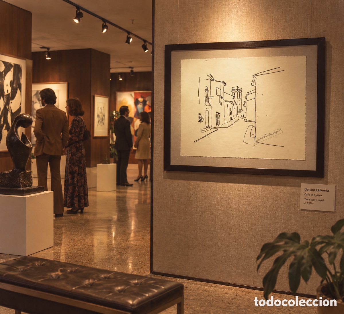 Arte: GENARO LAHUERTA DIBUJO + CERTIFICADO ORIGINAL