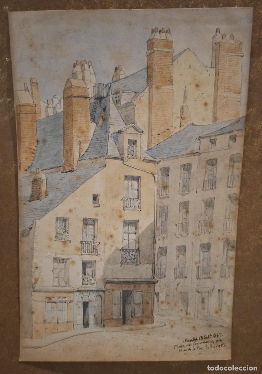 Arte: Nantes, Place del Commerce, au coin de la Rue de Gorges