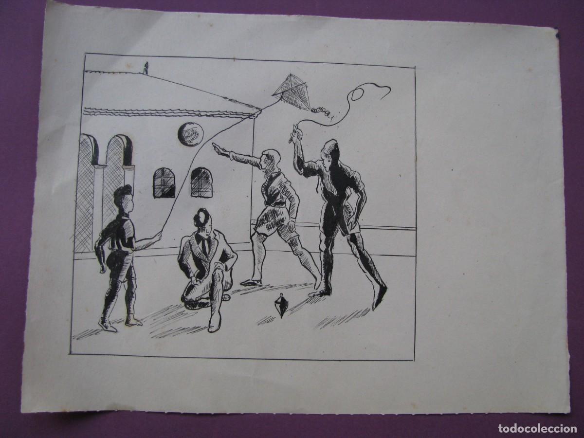 Arte: DIBUJO ORIGINAL TINTA CHINA. TAMA&Ntilde;O DEL PAPEL 23X17 CM